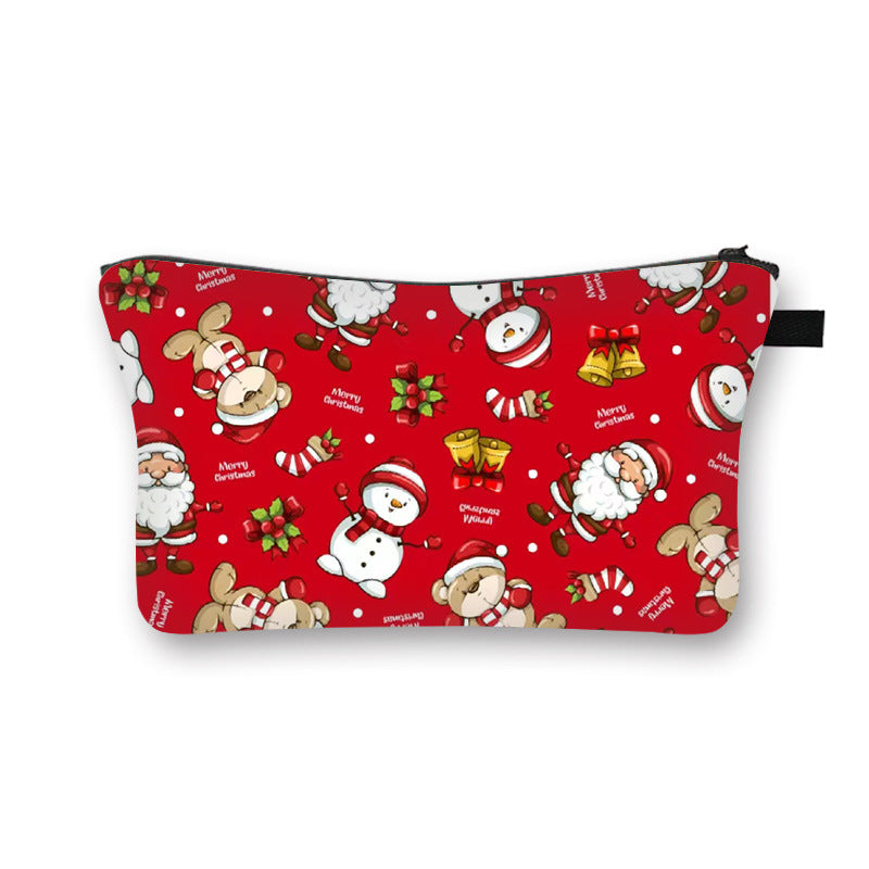 Wholesale Christmas Makeup Bags with Large Capacity Polyester Storage Bags